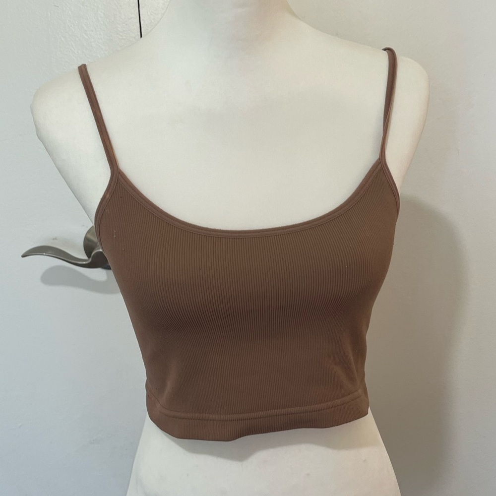 Garage Brown Ribbed Camisole
